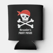 Grappige schedel Crossbones Pirate Poison Custom Blikjeskoeler (Achterkant)