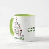 Grappige Schedel Griezelige Sfeer Kerstboom Mok (Voorkant links)