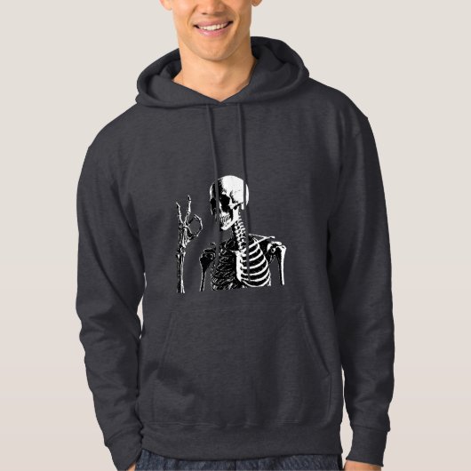 grappige schedel hoodie (Voorkant)