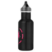 Grappige schedel roze Halloween Whimsigoth Waterfles (Rechts)