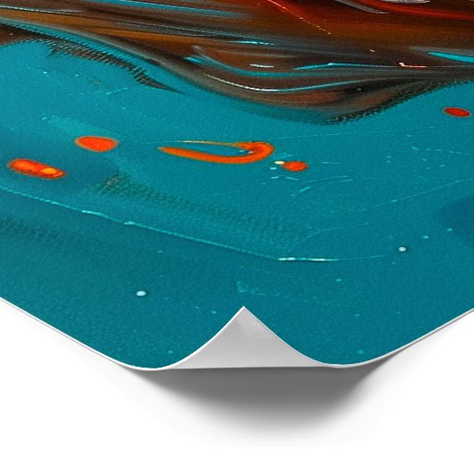 Grappige schedel schreeuwt vanwege warm weer poster (Hoek)