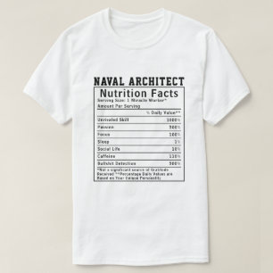 Grappige scheepsarchitect voedingsfeiten baas cade t-shirt
