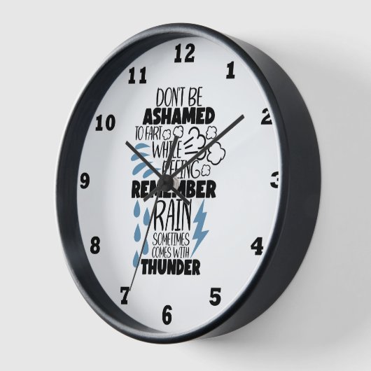 Grappige scheet regen donder woord kunst badkamer (Hoek)