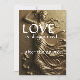 Grappige scheidingsdecoratie voor vrouwen Luxe gou Kaart