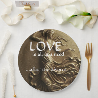 Grappige scheidingsdecoratie voor vrouwen Luxe Gou Papieren Bordje