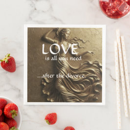 Grappige scheidingsdecoratie voor vrouwen Luxe Gou Servet