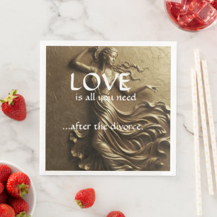 Grappige scheidingsdecoratie voor vrouwen Luxe Gou Servet