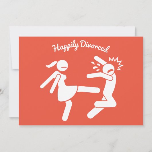 Grappige scheidingsgeschenken  feestdagenkaart (Voorkant)