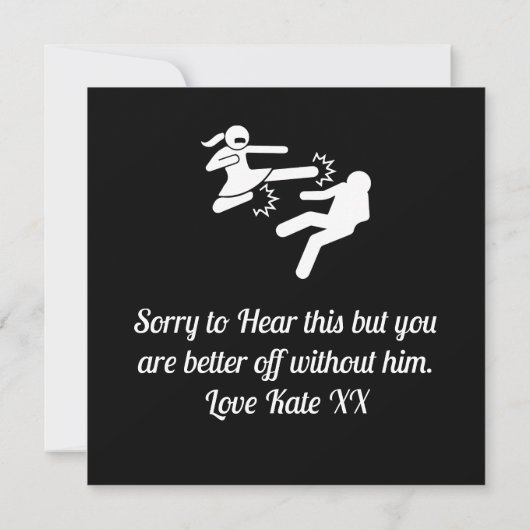 Grappige scheidingsgeschenken uit sympathie kaart (Achterkant)