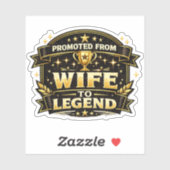 Grappige scheidingssticker Bevorderd van vrouw tot Sticker (Vel)