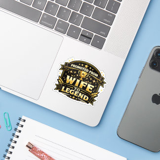 Grappige scheidingssticker Bevorderd van vrouw tot Sticker