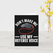 Grappige scheidsrechter kunst voor mannen vrouwen kaart (Gele Bloem)