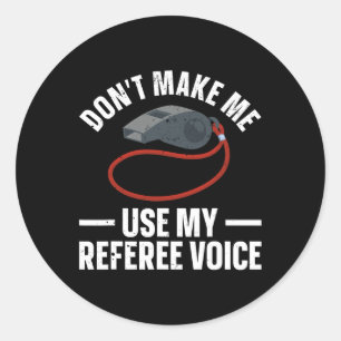 Grappige Scheidsrechter Kunst voor Mannen Vrouwen Ronde Sticker