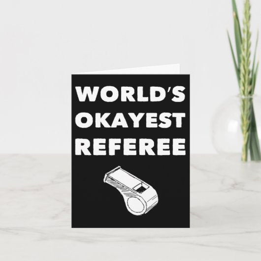 Grappige scheidsrechter S - World's Okayest Scheid Kaart (Voorkant)