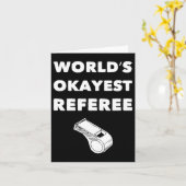 Grappige scheidsrechter S - World's Okayest Scheid Kaart (Gele Bloem)
