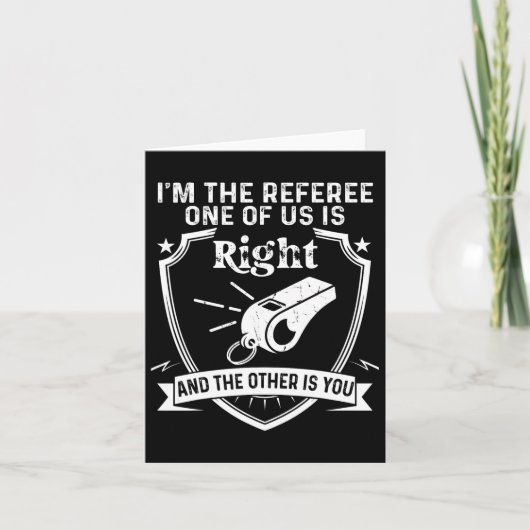 Grappige scheidsrechter voetbal voetbal gezegde kaart (Voorkant)