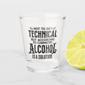 Grappige Scheikunde Alcohol Humor Shot Glas (Voorkant)