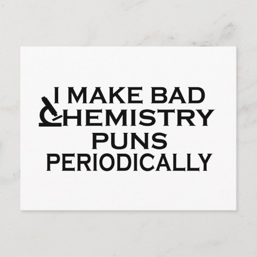 Grappige scheikunde citaten voor chemicus feestdagenkaart (Voorkant)