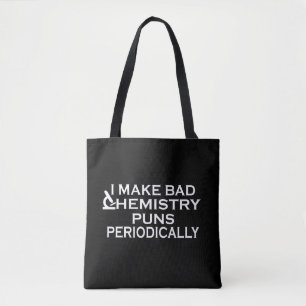 Grappige scheikunde citaten voor chemicus tote bag