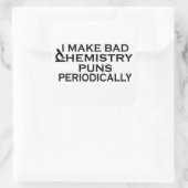 Grappige scheikunde citaten voor chemicus vierkante sticker (Tas)