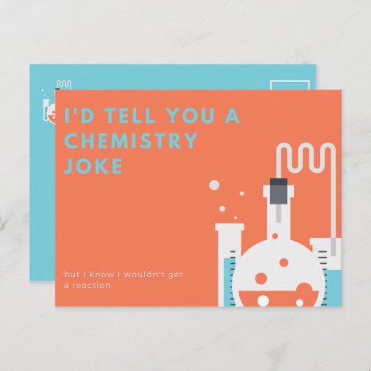 Grappige scheikunde grap briefkaart (Voorkant / Achterkant)