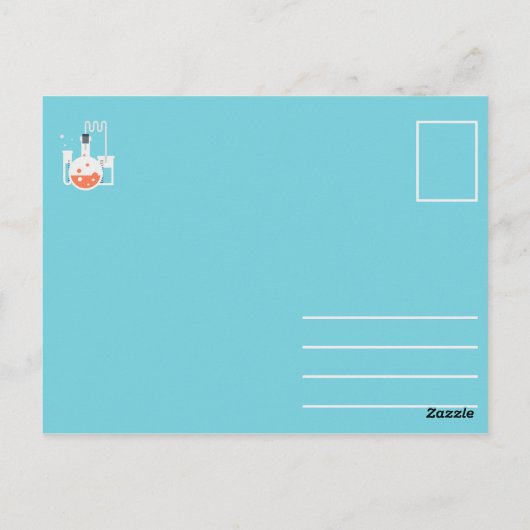 Grappige scheikunde grap briefkaart (Achterkant)