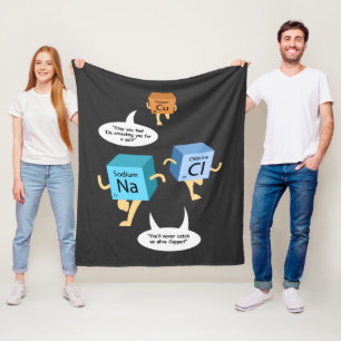 Grappige scheikunde periodiek systeem grap fleece deken