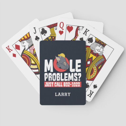 Grappige scheikundeleraar Mol probleem Pokerkaarten (Achterkant)