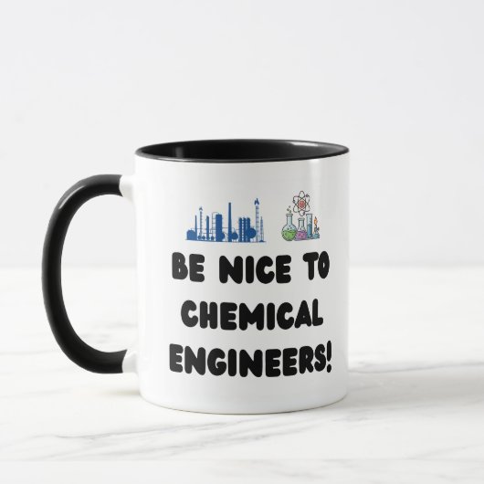 Grappige scheikundig ingenieur — wees aardig voor  mok (Links)