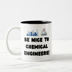 Grappige scheikundig ingenieur — Wees aardig voor Tweekleurige Koffiemok