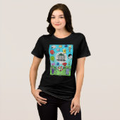 Grappige schepper inkt levenloze krankzinnigheid P Tri-Blend Shirt (Voorkant volledig)