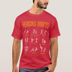 Grappige Scherm Don'ts Schermsport Schermer T-shirt