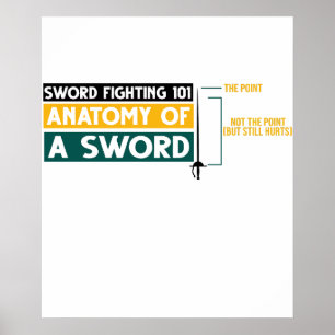 Grappige Schermen Anatomie Zwaardvechten Schermer  Poster