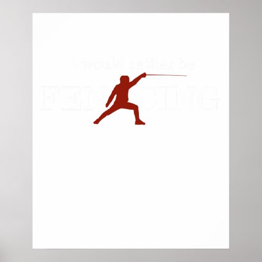 Grappige schermen Ik zou liever schermen 2 Poster (Voorkant)