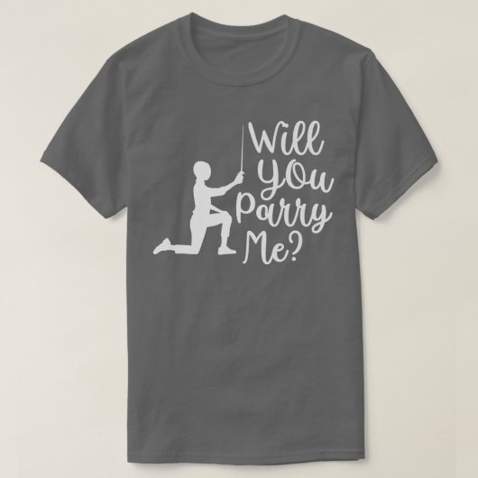 Grappige schermer die bruidegom bruid rapier sabel t-shirt (Design voorkant)