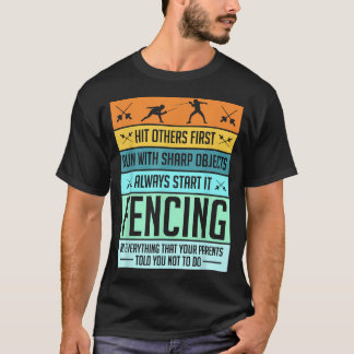 Grappige Schermsport Grappen T-shirt