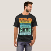 Grappige Schermsport Grappen T-shirt (Voorkant volledig)