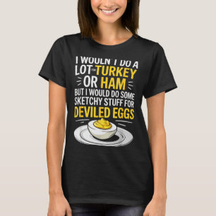Grappige Schetsachtige Dingen Voor Gevulde Eieren T-shirt