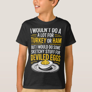 Grappige Schetsachtige Dingen Voor Gevulde Eieren T-shirt