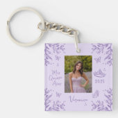 Grappige schetsfoto Mis Quince Años Keepsake Sleutelhanger (Voorkant)