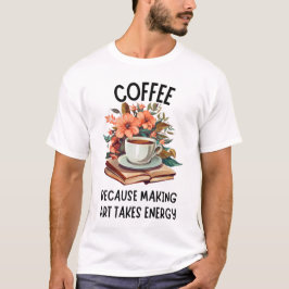 Grappige schilder plus koffie liefhebber t-shirt