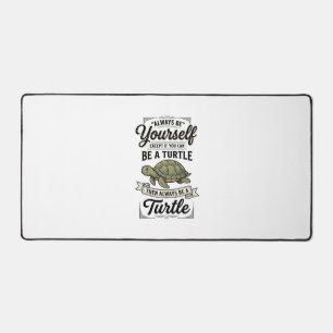 Grappige Schildpad Citaat Vintage Gravure Ontwerp  Bureaumat