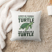 Grappige Schildpad Citaat Vintage Gravure Ontwerp_ Kussen (Deken)