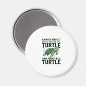 Grappige Schildpad Citaat Vintage Gravure Ontwerp_ Magneet (Voorkant / Achterkant)