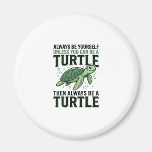 Grappige Schildpad Citaat Vintage Gravure Ontwerp_ Magneet