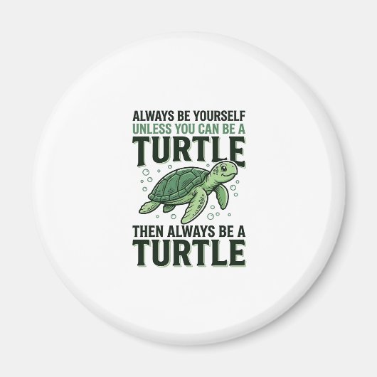 Grappige Schildpad Citaat Vintage Gravure Ontwerp_ Magneet (Voorkant)