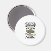 Grappige Schildpad Citaat Vintage Gravure Ontwerp Magneet (Voorkant / Achterkant)