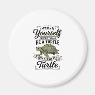 Grappige Schildpad Citaat Vintage Gravure Ontwerp  Magneet