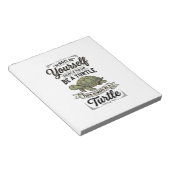 Grappige Schildpad Citaat Vintage Gravure Ontwerp Notitieblok (Schuin)