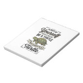 Grappige Schildpad Citaat Vintage Gravure Ontwerp Notitieblok (Linkerzijde)
